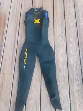 XTERRA Women’s Black and Yellow Vortex One-Piece Wetsuit